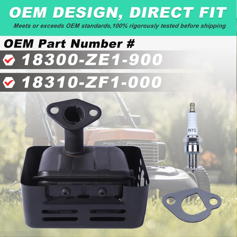 Adefol Muffler Exhaust Assembly with Exhaust Pipe for Honda GX160 GX200 5.5hp 6.5hp Engine Replacement Parts for 18300-ZE1-900 Garden Power Tools - Image 3